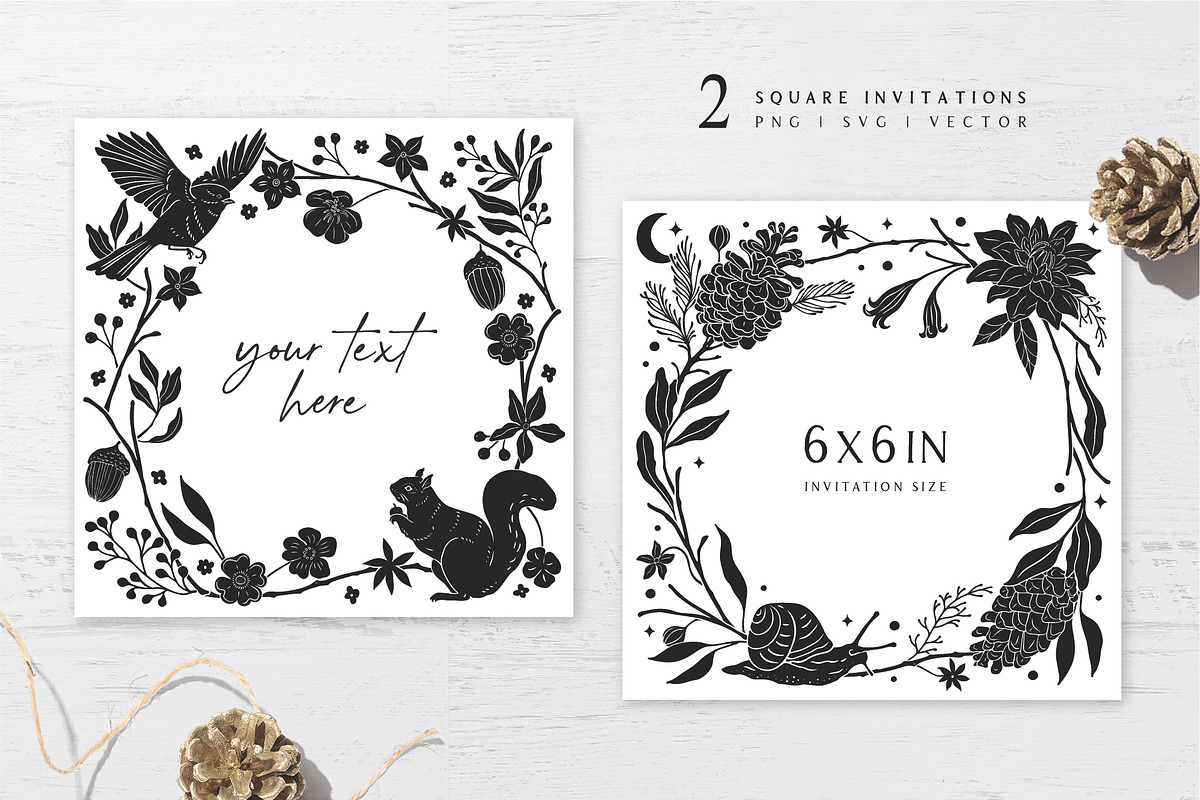 Woodland Wonders: 2 in 1 Graphic Set, a Decorative Illustration by rouxsupplyco (Photo 11 of 32)