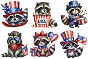 Cartoonish Patriotic Raccoon Clipart, an Illustration by Pixels.Craft (Thumbnail 4 of 10)