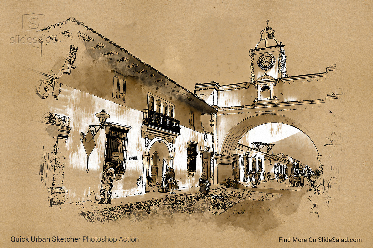Urban Sketcher Photoshop Action, an Action Add-On by SlideSalad (Photo 12 of 31)