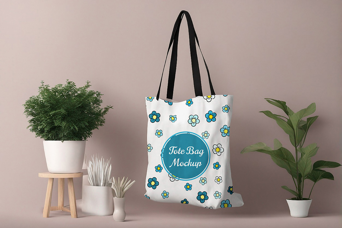 Tote Bag Mockup, a Merchandise Mockup by 3djagan (Photo 3 of 7)