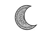 Mandala Crescent Moon Bundle, an Illustration by Designs_River (Thumbnail 17 of 31)