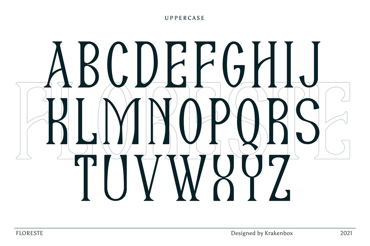 Floreste - Modern Wavy Serif, a Serif Font by Krakenbox Studio (Photo 10 of 18)