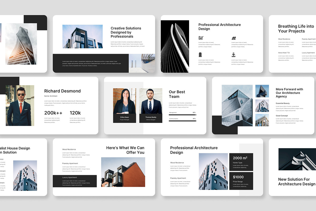 Archlin - Architecture PowerPoint, a Presentation Template by Premast