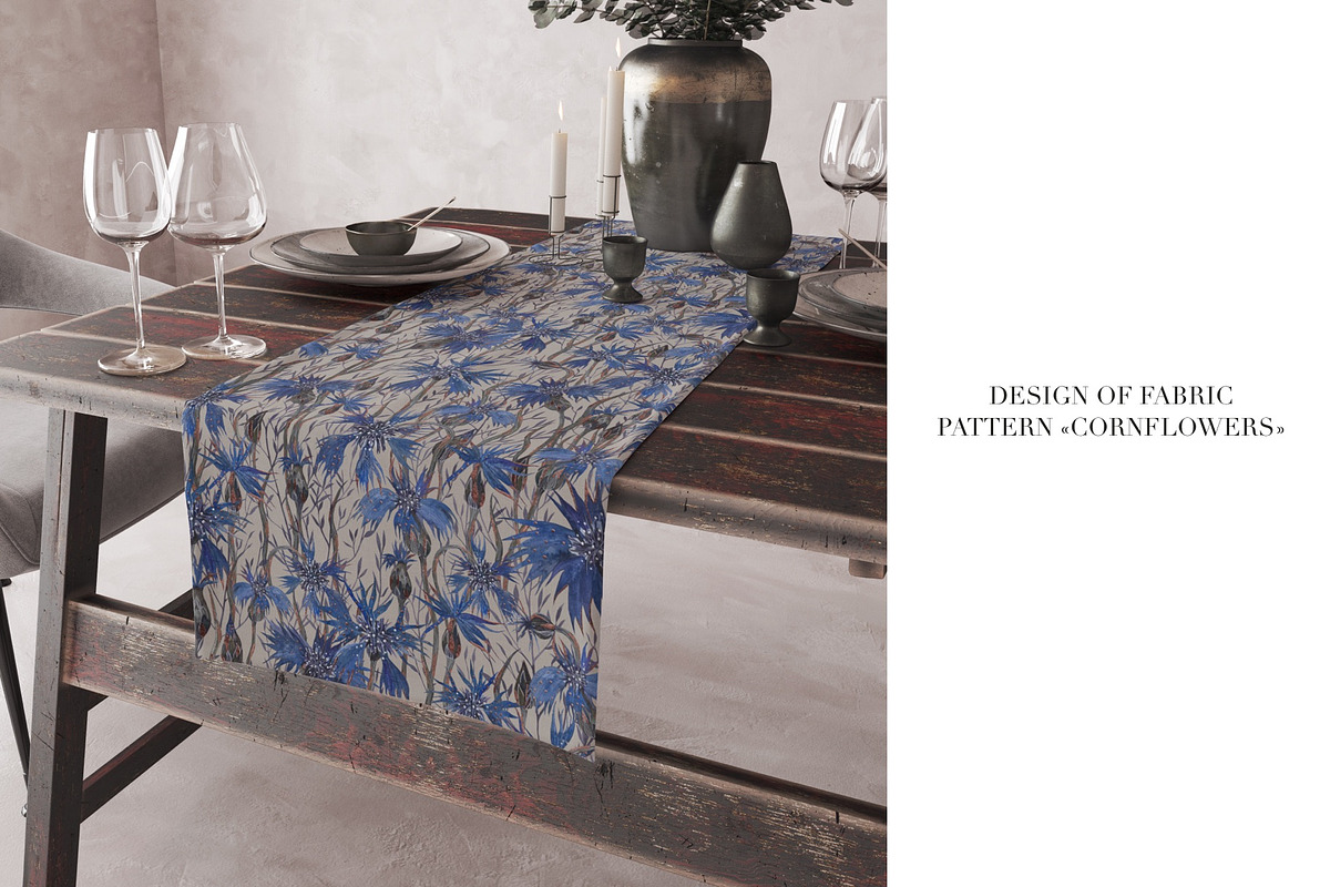 Pattern Cornflowers, an Illustration by PASHKOVA (Photo 11 of 14)