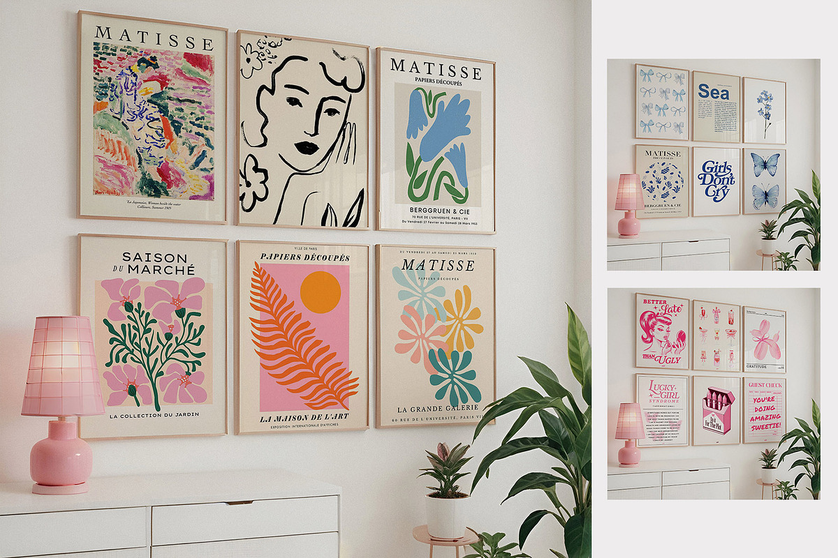 Cute Set of 6 Frame Mockup 5x7 Ratio, a Household Mockup by isjakimockups (Photo 3 of 6)
