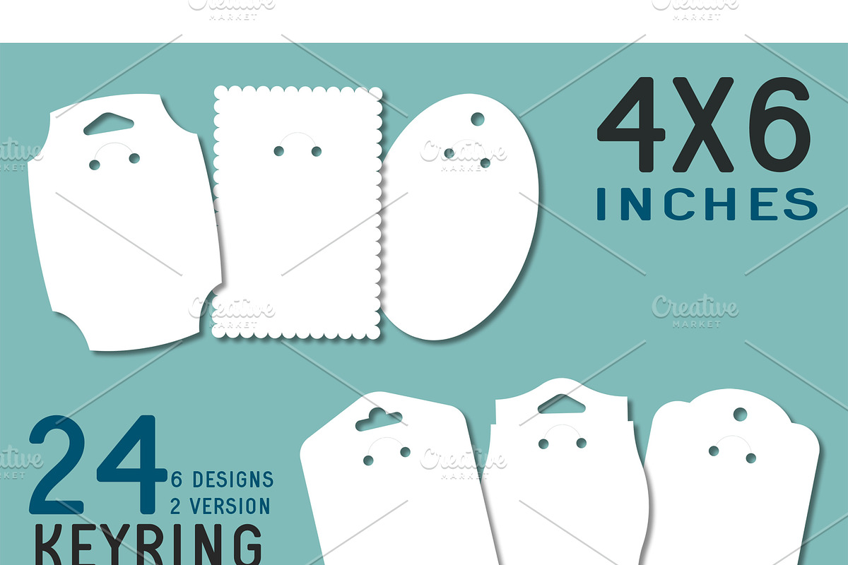 24 Keyring Display Card 4x6 SVG, a Card Template by Paperboxshop (Photo 2 of 3)