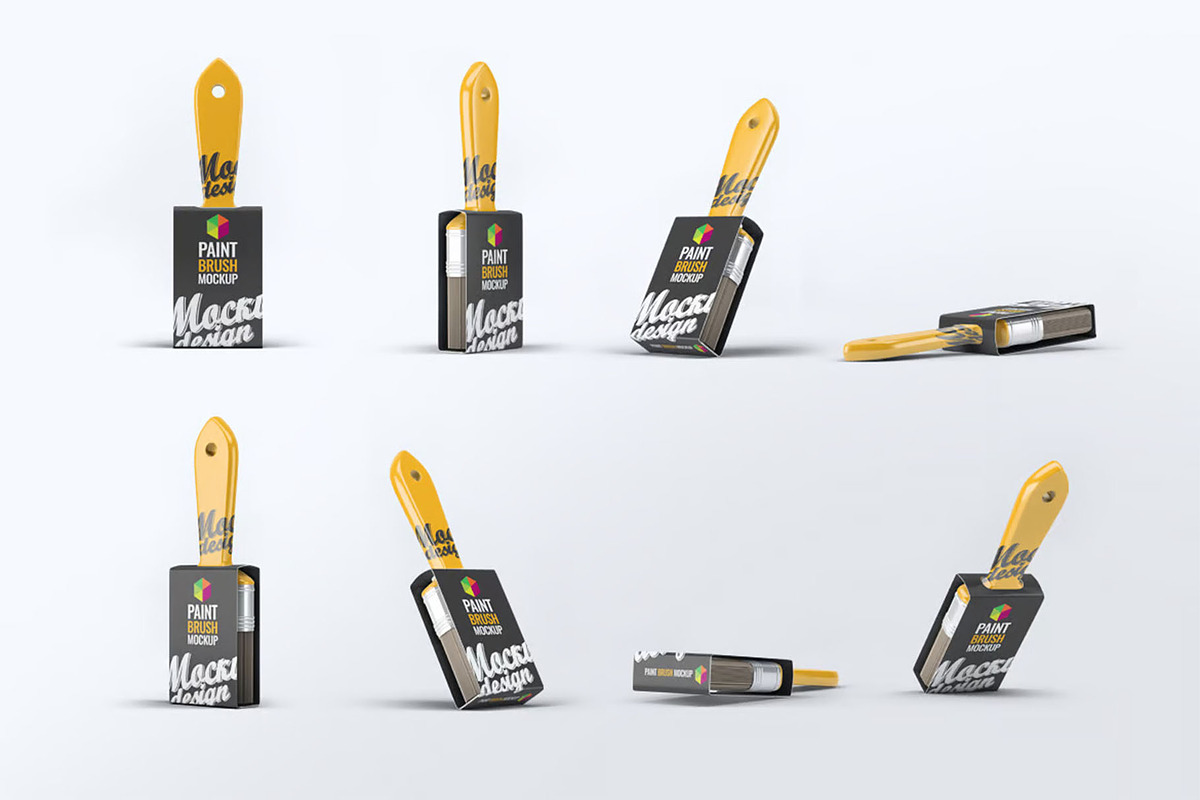 Paint Brush Mock-Up, a Product Mockup by DesignRushMarket (Photo 1 of 7)