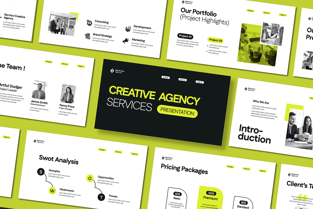 Creative Agency Service Presentation, a Presentation Template by Mighty-Slide (Photo 1 of 5)