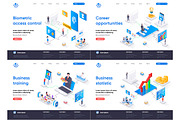 Isometric Landing Page Template, an Illustration by alexdndz (Thumbnail 17 of 29)