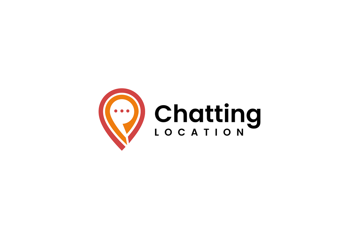 Chat location communication logo, a Branding & Logo Template by Riaper