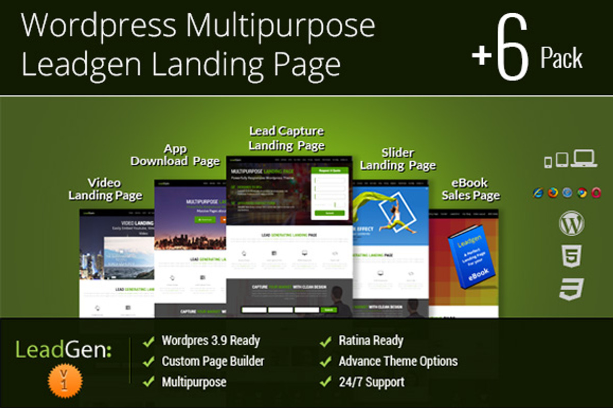 Wordpress Multipurpose Landing Page, a WordPress Template by oLanding