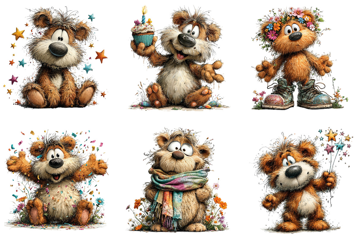 Whimsical Easter Teddy Bear Clipart, an Illustration by CraftArtStudio (Photo 6 of 6)