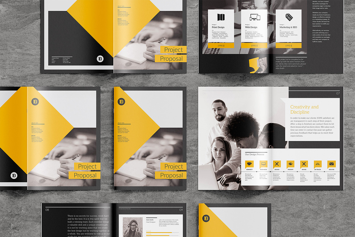 Agency Proposal Canva InDesign, a Brochure Template by ID Vision Studio (Photo 3 of 16)