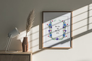 Dusk Blue Watercolor Florals, a Decorative Illustration by Catch the Dream Art (Thumbnail 4 of 12)