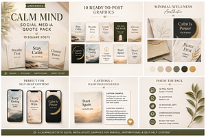 Calm Mind Social Media Quote Pack