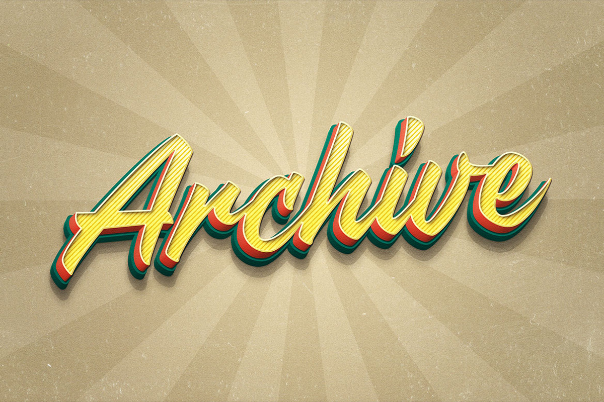Retro Style Text Effect, a Layer Style Add-On by dokudokunomi (Photo 4 of 4)