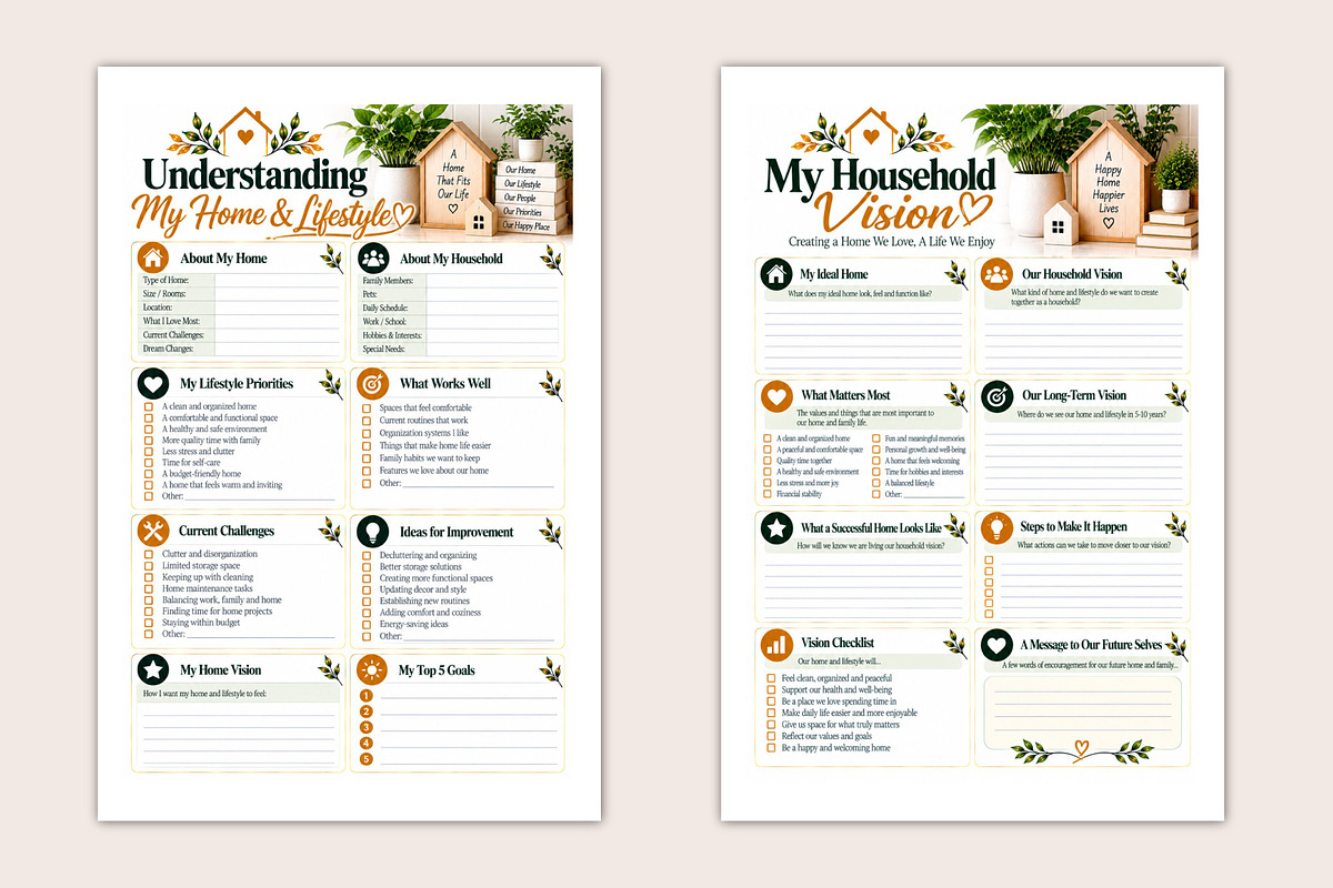Household Flow Handbook, a Stationery Template by Designmela01 (Photo 5 of 5)