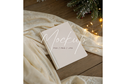 Cozy Winter Book Mockup with Decor, a Product Mockup by TatiMockup (Thumbnail 1 of 3)