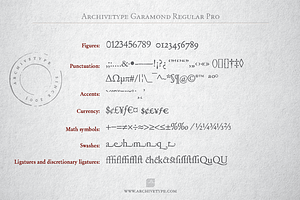 Archive Garamond Pro Family Of 4