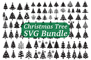 Christmas Tree SVG File Pack, an Illustration by yasushie