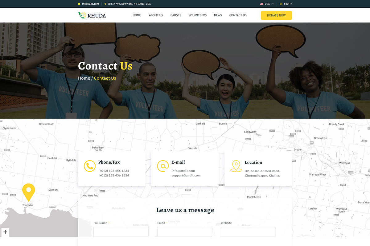 KHUDA Non-Profit PSD Template, a Landing Page Template by Andit themes (Photo 11 of 15)