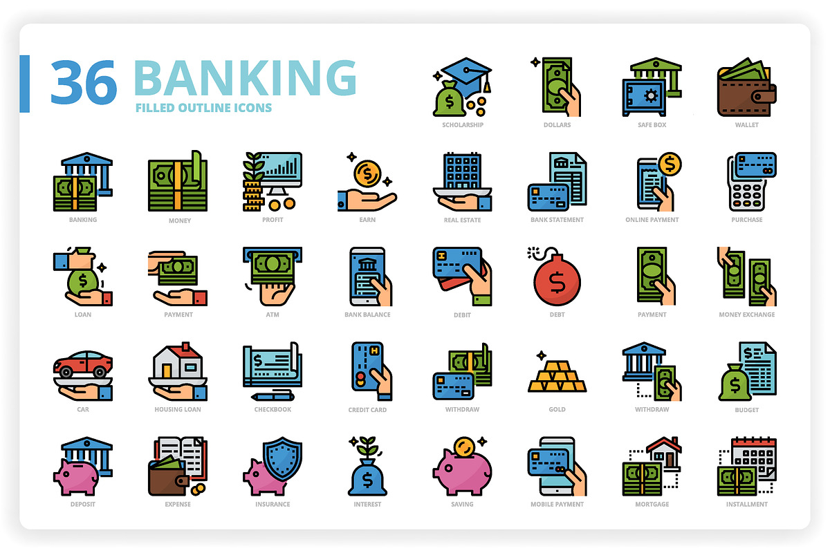3,600 Icons x3 Styles, an Outline Icon by monkik (Photo 35 of 299)