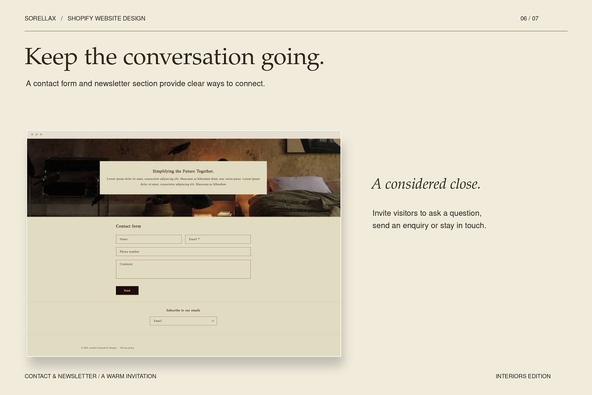 Shopify Theme for Interiors, a Shopify Template by Layl Atelier (Photo 6 of 8)