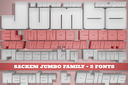 Sackem Jumbo Family, a Sans Serif Font by Pink Broccoli (Thumbnail 1 of 3)