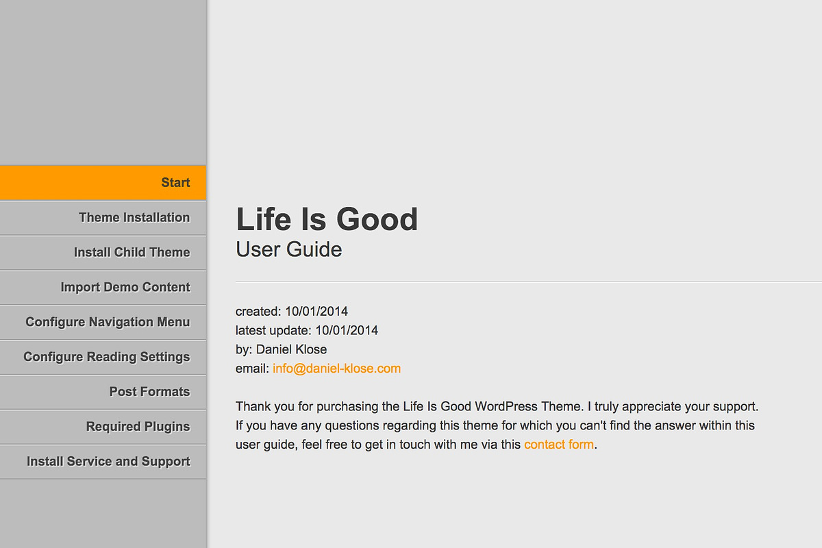 Life Is Good WordPress Blog Theme, a WordPress Template by kLOsk (Photo 5 of 5)