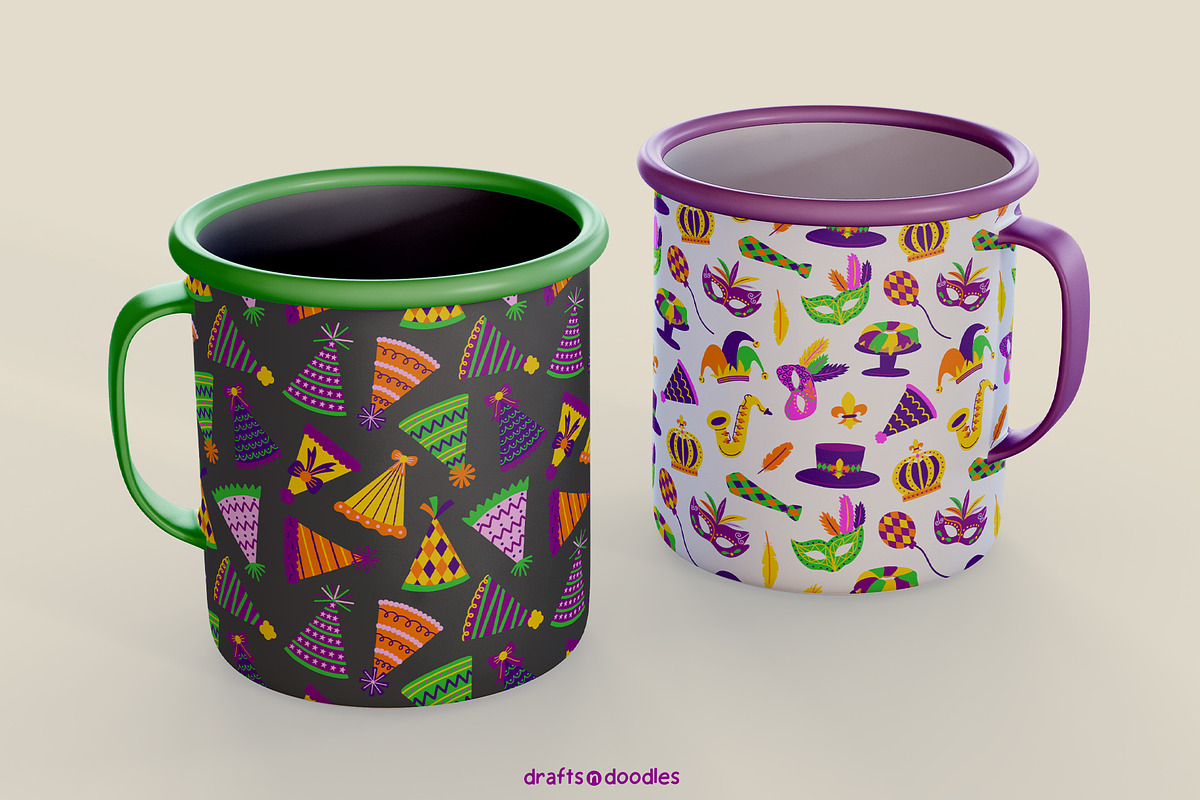 Mardi Gras Parade Graphics Set, a Pattern Graphic by Drafts n Doodles (Photo 9 of 12)