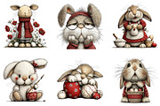 Whimsical Easter Bunny Clipart, an Illustration by CreationArt (Thumbnail 2 of 6)