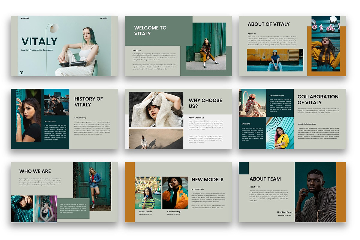 Vitaly – Fashion PowerPoint Template, a Presentation Template by kreatifreya (Photo 3 of 5)