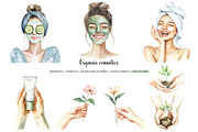 Watercolor organic cosmetic clipart, a Healthcare Illustration by Art and Funny (Thumbnail 8 of 14)