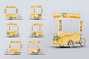 Food Cart Kiosk With Wheels Mock-Up, an Advertising Mockup by DesignRushMarket (Thumbnail 1 of 6)