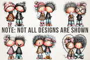 Cute Whimsical Couple Clipart Set, a Person Illustration by RobertsArt (Thumbnail 6 of 7)