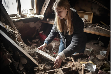 shot of a young woman sifting, a Person Photo by Sergey Kotenev