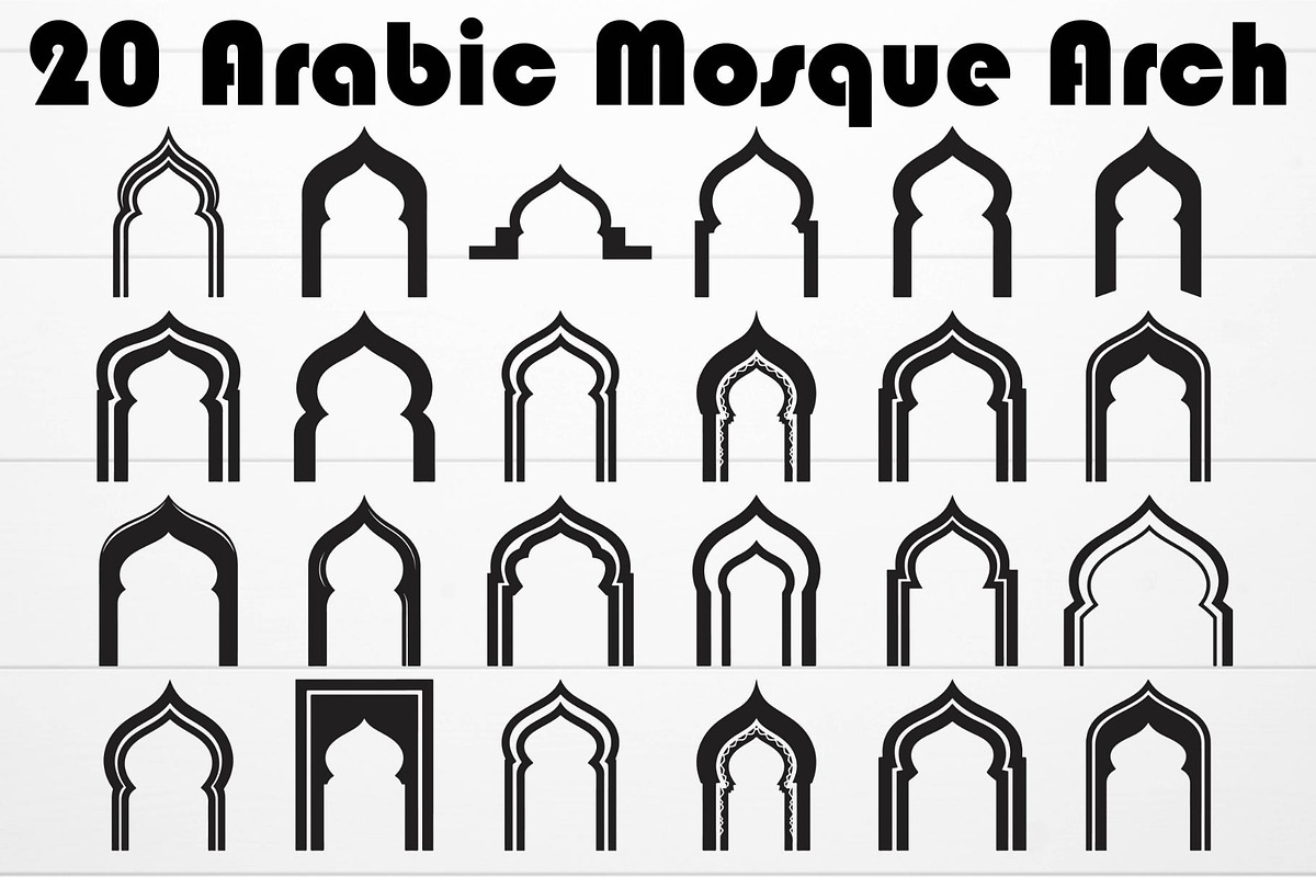 Arabic Mosque Arch Bundle, an Object Graphic by Designer_Momina (Photo 1 of 19)