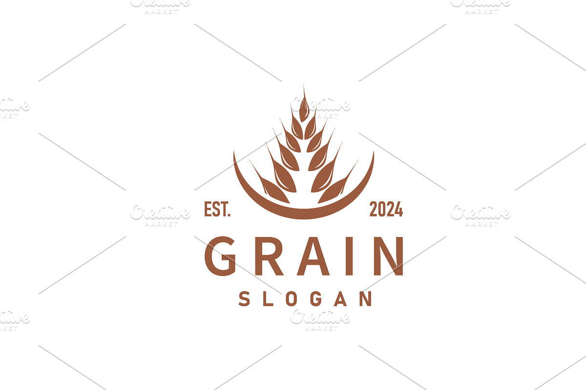 Organic Rice Wheat Logo Agriculture, a Branding & Logo Template by Maylianaw28