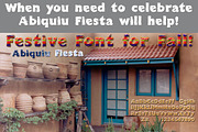 Abiquiu Fiesta: happy font!, a Font by Radiqx Press (Thumbnail 1 of 2)