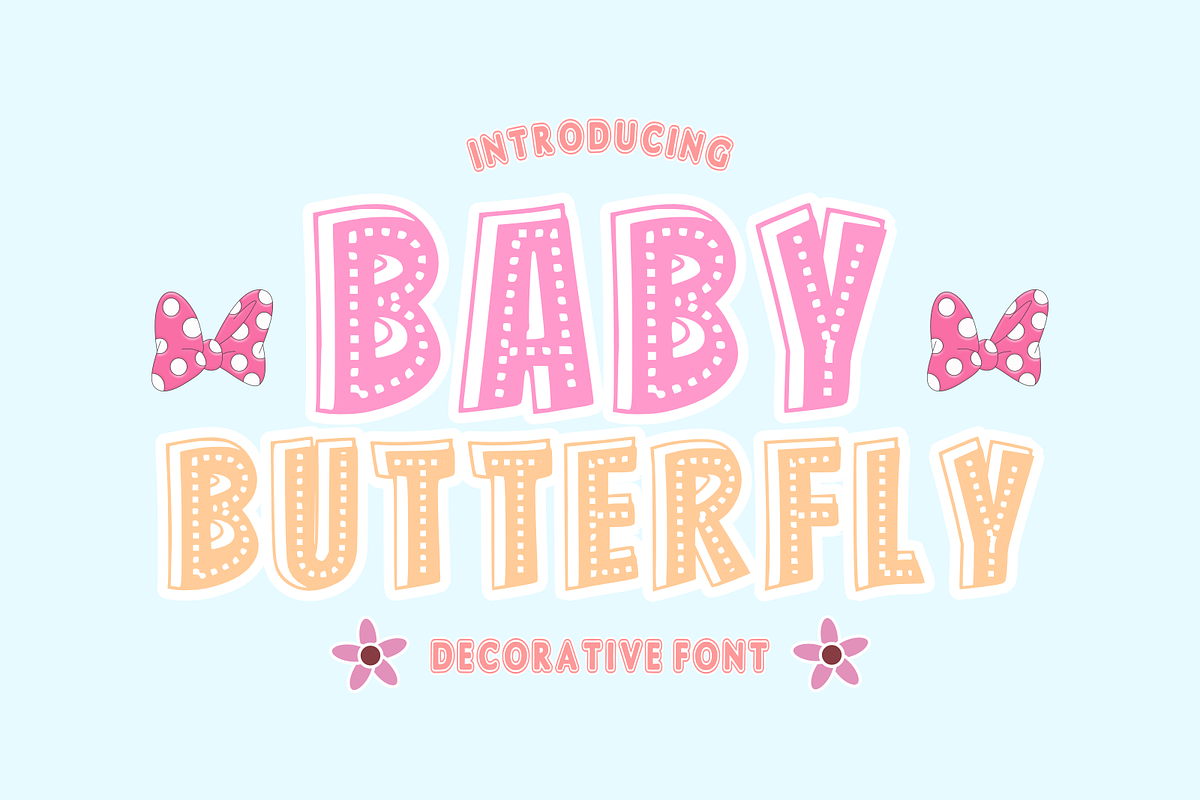 Baby Butterfly - Decorative Font, a Font by KiddoGlyphs Studio (Photo 1 of 5)