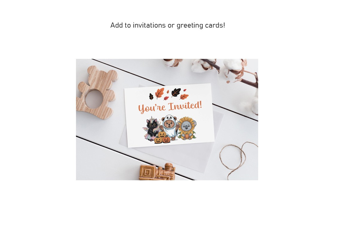 Cute Halloween Animals, 36 Clip Arts, an Object Graphic by Kat's Artful Creations (Photo 6 of 18)