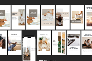 Minimal Yoga Instagra Template Canva