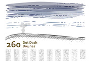 AI Dot-Dash + Watercolor Brushes, a Brush Add-On by 103cia (Thumbnail 1 of 2)