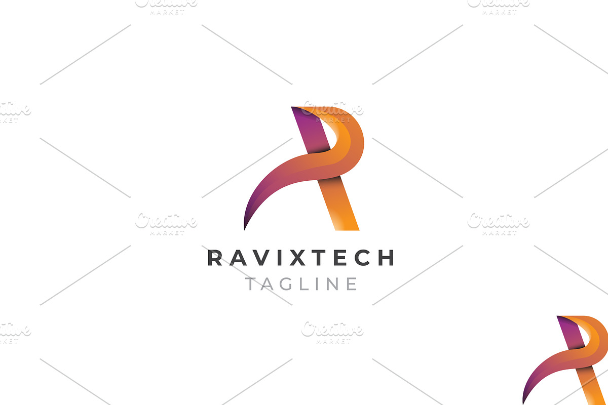 Modern Gradient R Letter Logo, a Branding & Logo Template by MadeByShahbaz (Photo 2 of 4)