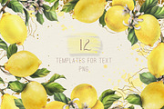 Lemons sunny watercolor clipart, a Food Illustration by NATASHA CHU (Thumbnail 13 of 23)