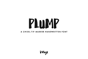 Plump — A Chisel-Tip Marker Font, a Sans Serif Font by Mix Fonts (Thumbnail 1 of 2)