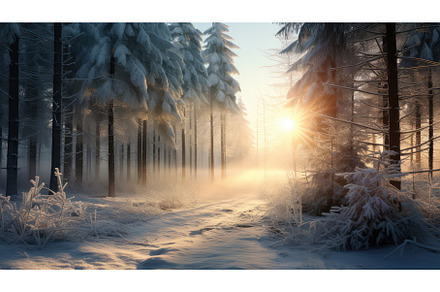 light nature ice fir winters ai, a Nature Photo by pikepicture