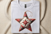 Patchwork Christmas Clipart, an Illustration by SinaCreation (Thumbnail 5 of 11)