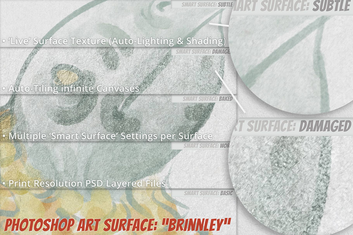 Art Surfaces 1 (Smart Digital Paper), a Texture Graphic by GrutBrushes (Photo 4 of 8)