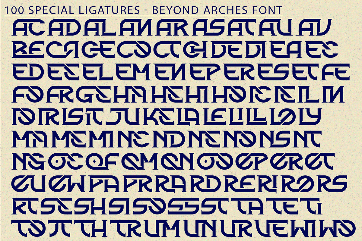 Beyond Arches – Futuristic Font, a Serif Font by 177Studio (Photo 7 of 8)